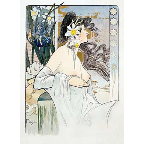 La Garonne White Modern Wood Framed Art Print by Foache