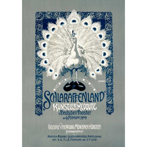 Schlaraffenland Black Modern Wood Framed Art Print with Double Matting by Frank, Joseph