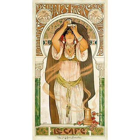Delhaize Freres Gold Ornate Wood Framed Art Print with Double Matting by Hamner