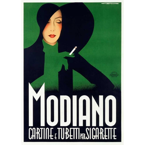 Modiano Black Modern Wood Framed Art Print with Double Matting by Lenhart, Franz