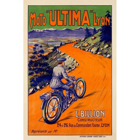 Moto â€œUltimaâ€ Gold Ornate Wood Framed Art Print with Double Matting by Unknown