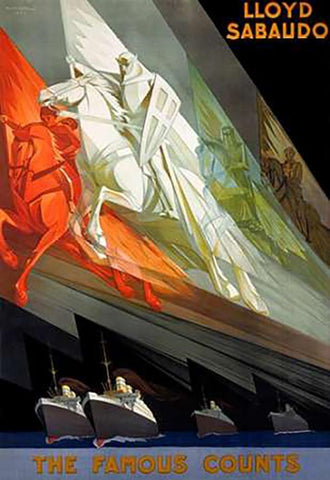 Lloyd Sabaudo/The Famous Counts White Modern Wood Framed Art Print with Double Matting by Riccobaldi, Giuseppe