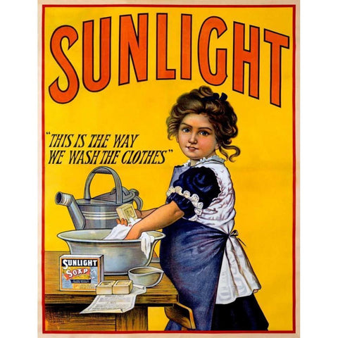 Sunlight Soap Gold Ornate Wood Framed Art Print with Double Matting by Unknown