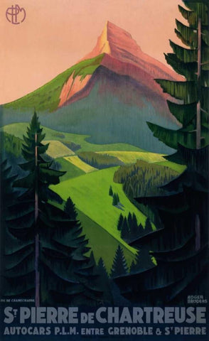 St. Pierre de Chartreuse White Modern Wood Framed Art Print with Double Matting by Broders, Roger