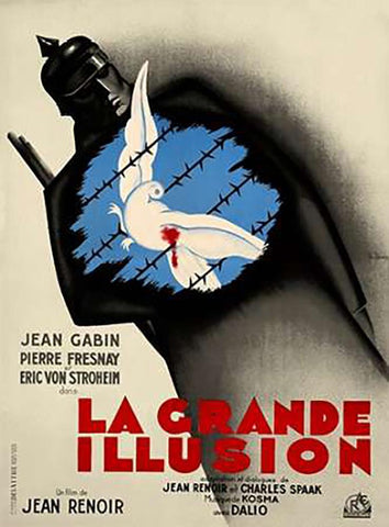 La Grande Illusion White Modern Wood Framed Art Print with Double Matting by Lancy, Bernard