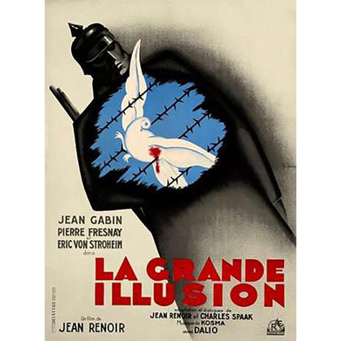 La Grande Illusion Black Modern Wood Framed Art Print by Lancy, Bernard