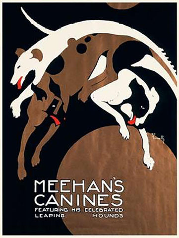 Meehanâ€™s Canines Black Ornate Wood Framed Art Print with Double Matting by Iannelli, Alfonso