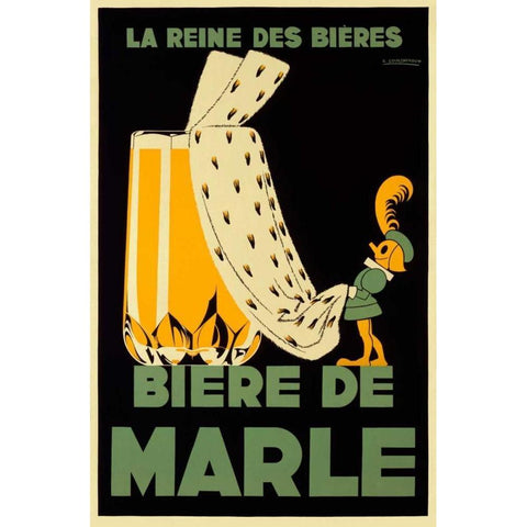 Biere de Marle Gold Ornate Wood Framed Art Print with Double Matting by Courchinoux, Edouard