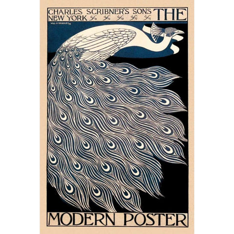 The Modern Poster, 1895 Black Modern Wood Framed Art Print by Bradley, William H.