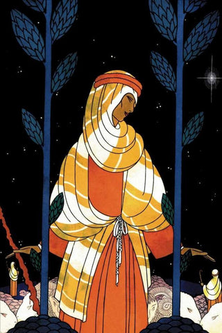 Palestine-Starlight, 1925 White Modern Wood Framed Art Print with Double Matting by McIntosh, Frank