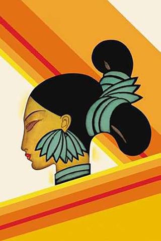 Hill Woman of Assam, 1927 White Modern Wood Framed Art Print with Double Matting by McIntosh, Frank