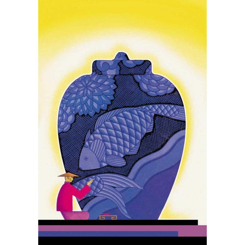 Craftsman, 1928 Black Modern Wood Framed Art Print with Double Matting by McIntosh, Frank