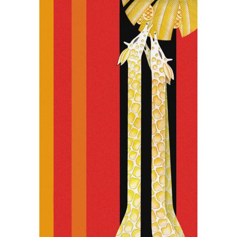 African Landscape, 1929 White Modern Wood Framed Art Print by McIntosh, Frank