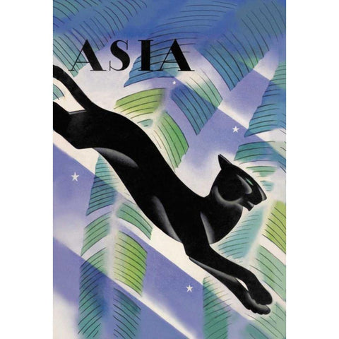 Malayan Night, 1931 White Modern Wood Framed Art Print by McIntosh, Frank