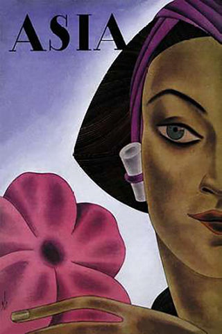 Sumatran Mode in Millinery with Title, 1931 White Modern Wood Framed Art Print with Double Matting by McIntosh, Frank