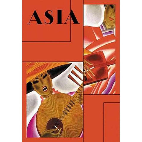 Japanese InstMapsent Player with Title, 1931 Gold Ornate Wood Framed Art Print with Double Matting by McIntosh, Frank