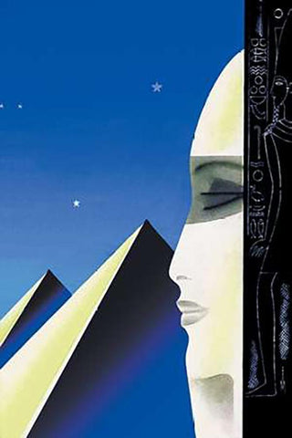 Setting for an Egyptian Story, 1931 Black Ornate Wood Framed Art Print with Double Matting by McIntosh, Frank