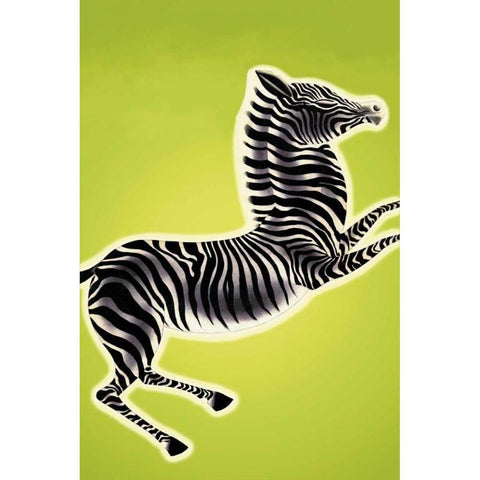 Zebra, 1933 Black Modern Wood Framed Art Print with Double Matting by McIntosh, Frank
