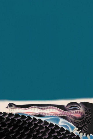 Crocodile, 1933 White Modern Wood Framed Art Print with Double Matting by McIntosh, Frank