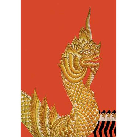 Dragon Temple of Siam, 1934 Black Modern Wood Framed Art Print with Double Matting by McIntosh, Frank