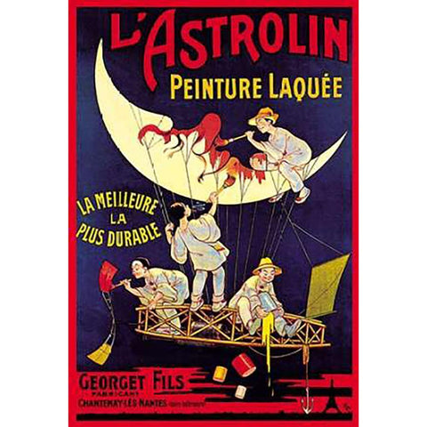 LAstrolin Peinture Laquee Black Modern Wood Framed Art Print with Double Matting by Oge, Eugene