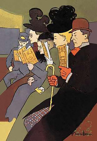 Media, 1897, 1897 Black Ornate Wood Framed Art Print with Double Matting by Penfield, Edward