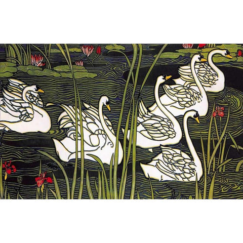 Journal de la Beaute White Modern Wood Framed Art Print by Rhead, Louis