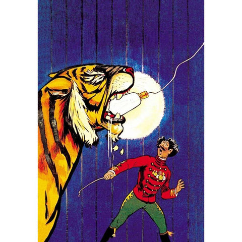 Tigerlight White Modern Wood Framed Art Print by Unknown