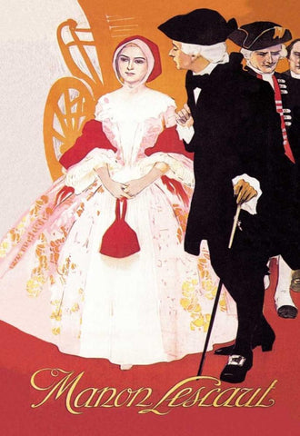 Manon Lescaut Black Ornate Wood Framed Art Print with Double Matting by Unknown