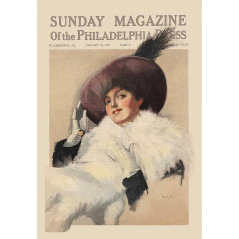 Sunday Magazine of the Philadelphia Press Black Modern Wood Framed Art Print by Unknown