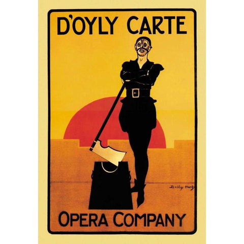 The Executioner: D Oyly Carte Opera Company White Modern Wood Framed Art Print by Unknown