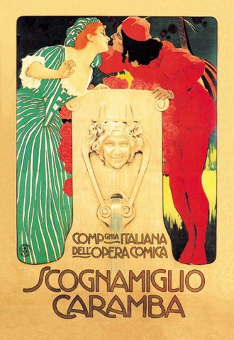 Scognamiglio Caramba White Modern Wood Framed Art Print with Double Matting by Unknown