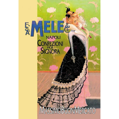 Confezioni per Signora, 1898 White Modern Wood Framed Art Print by Villa, Aleardo