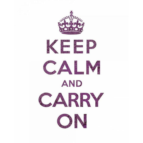 Keep Calm and Carry On - Texture VI White Modern Wood Framed Art Print by The British Ministry of Information
