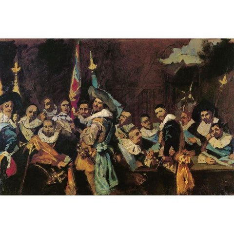 Copy After Frans Hals 1873 White Modern Wood Framed Art Print by Cassatt, Mary