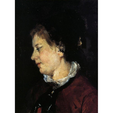 Portrait Of Madame Sisley 1873 Black Modern Wood Framed Art Print by Cassatt, Mary