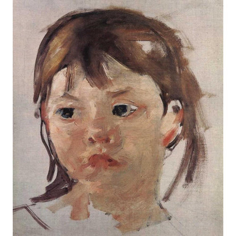 Sketch Of Mary Ellen 1899 Black Modern Wood Framed Art Print by Cassatt, Mary