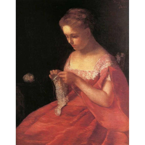 The Young Bride 1869 Gold Ornate Wood Framed Art Print with Double Matting by Cassatt, Mary
