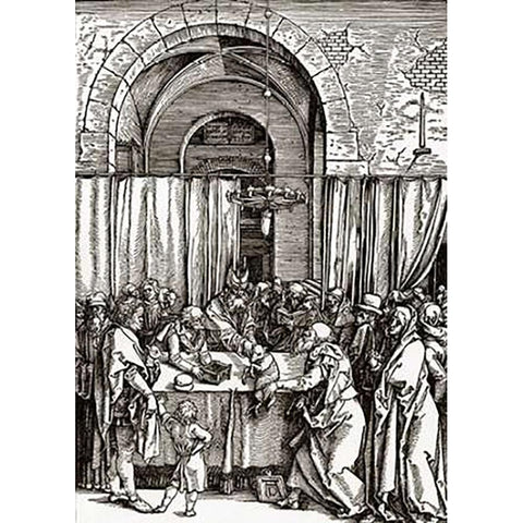 Life Of The Virgin Black Modern Wood Framed Art Print by Durer, Albrecht