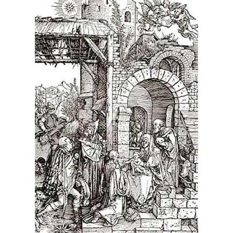 Life Of The Virgin 11 White Modern Wood Framed Art Print by Durer, Albrecht