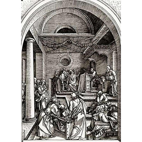 Life Of The Virgin 15 Black Modern Wood Framed Art Print with Double Matting by Durer, Albrecht