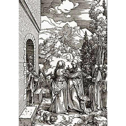 Life Of The Virgin 8 White Modern Wood Framed Art Print by Durer, Albrecht