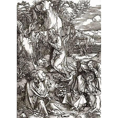 The Great Passion Gold Ornate Wood Framed Art Print with Double Matting by Durer, Albrecht