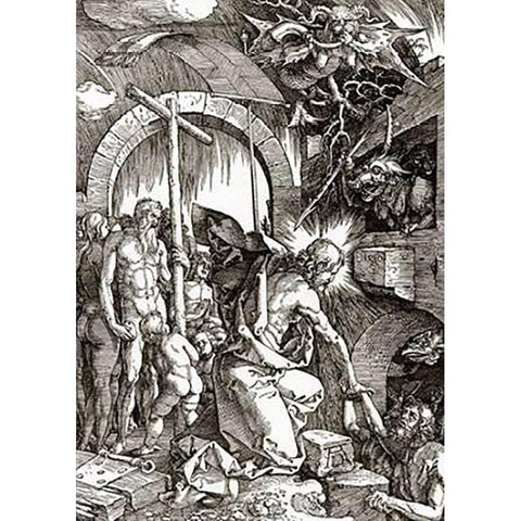 The Great Passion 11 Black Modern Wood Framed Art Print with Double Matting by Durer, Albrecht