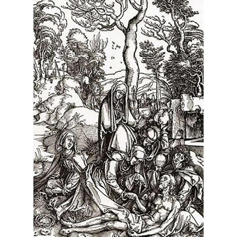 The Great Passion 6 White Modern Wood Framed Art Print by Durer, Albrecht