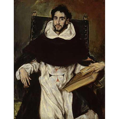 Fray Hortensio Felix Paravicino White Modern Wood Framed Art Print by Greco, El