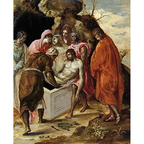 The Entombment Of Museumist Black Modern Wood Framed Art Print with Double Matting by Greco, El