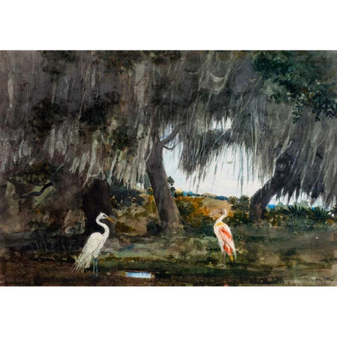 At Tampa Black Modern Wood Framed Art Print with Double Matting by Homer, Winslow