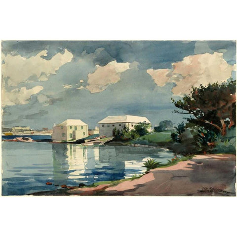 Salt Kettle Bermuda White Modern Wood Framed Art Print by Homer, Winslow