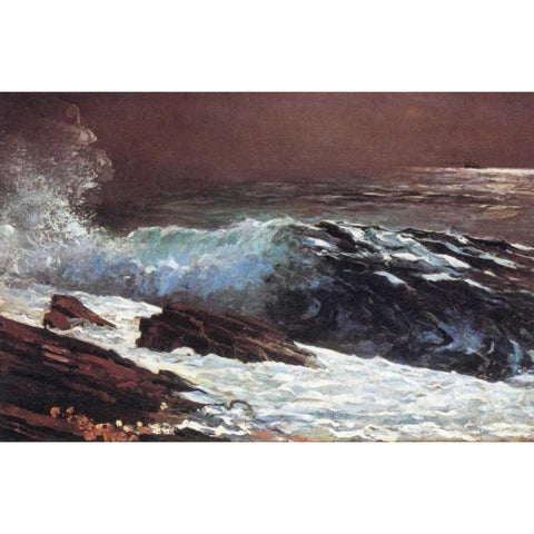 Sunlight On The Coast Black Modern Wood Framed Art Print by Homer, Winslow